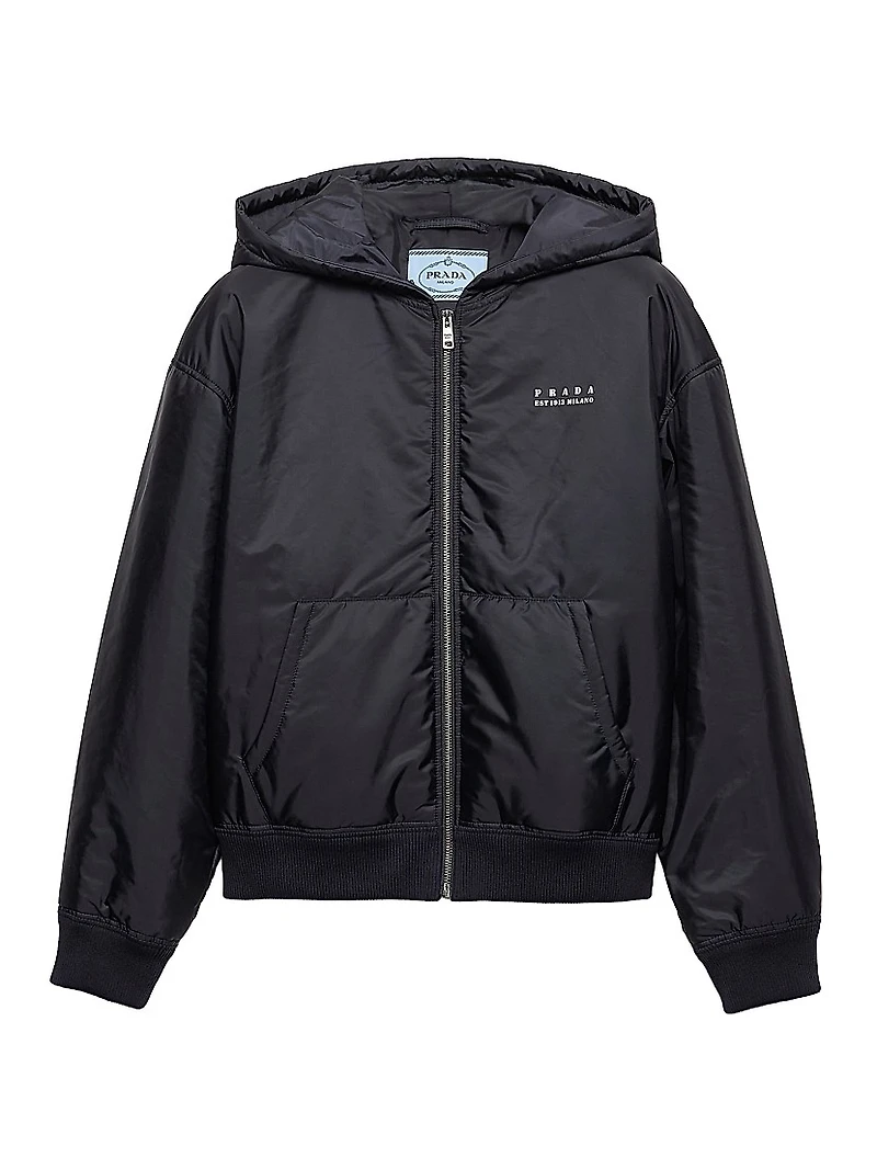 Lightweight Re-Nylon Hooded Blouson Jacket