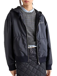 Lightweight Re-Nylon Hooded Blouson Jacket