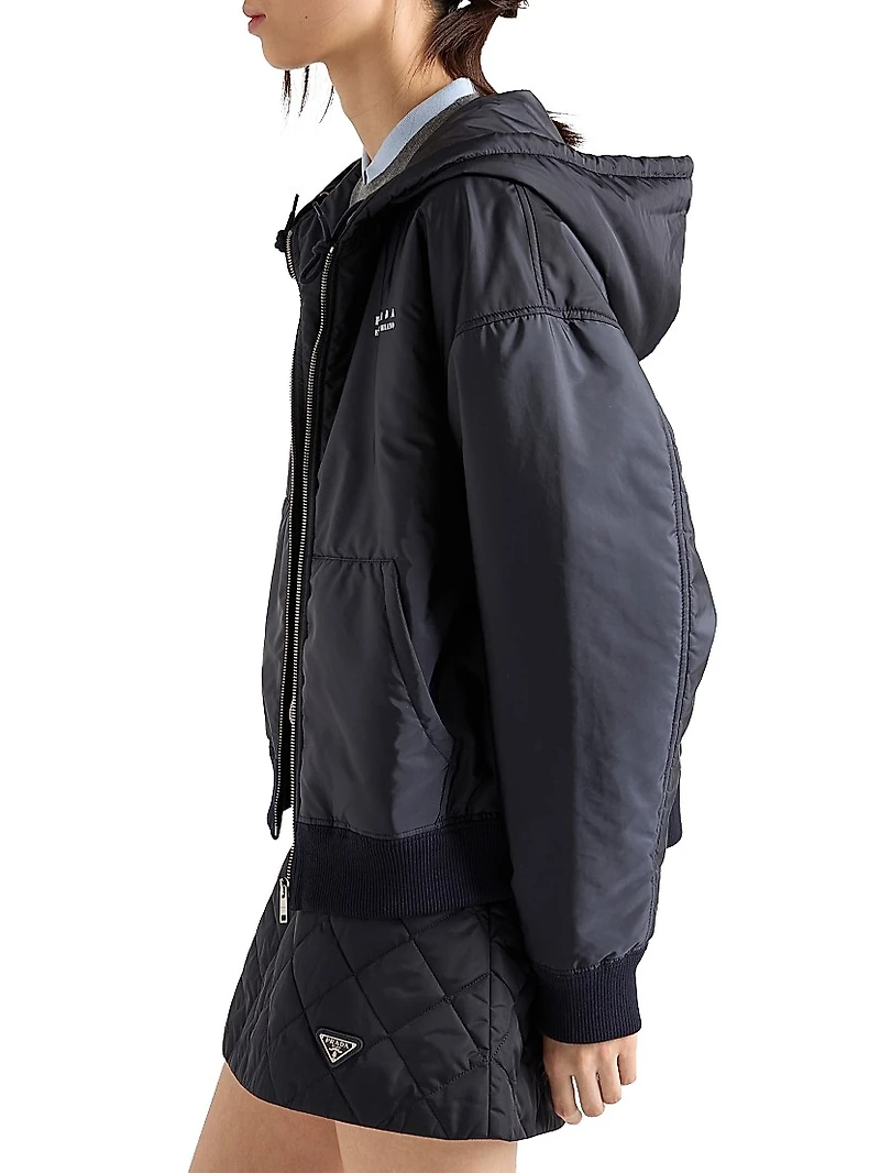 Lightweight Re-Nylon Hooded Blouson Jacket