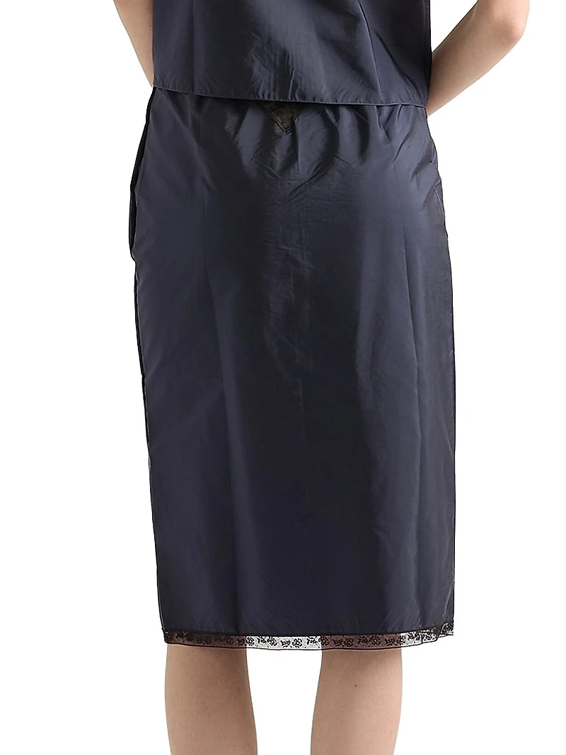 Light Re-Nylon Pencil Skirt