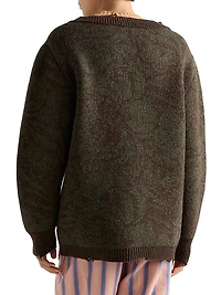 Wide-Neck Shetland Wool Sweater