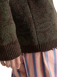 Wide-Neck Shetland Wool Sweater