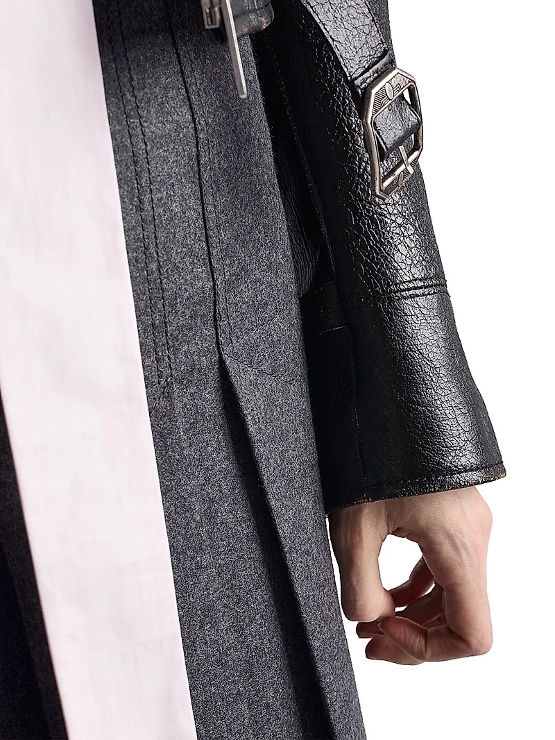 Pleated Flannel Skirt