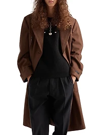 Wool Crew-Neck Sweater with Pendant