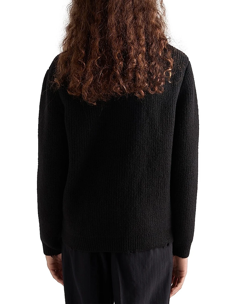 Wool Crew-Neck Sweater with Pendant
