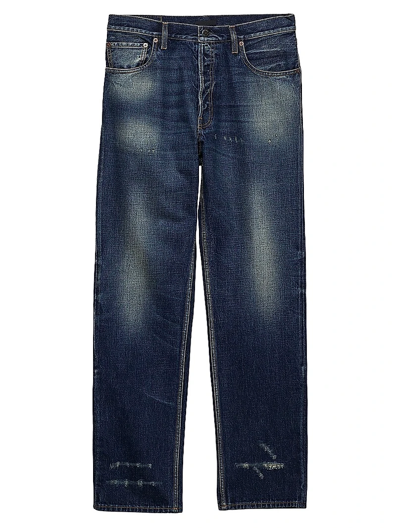 Regular Washed Denim Jeans