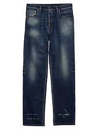 Regular Washed Denim Jeans