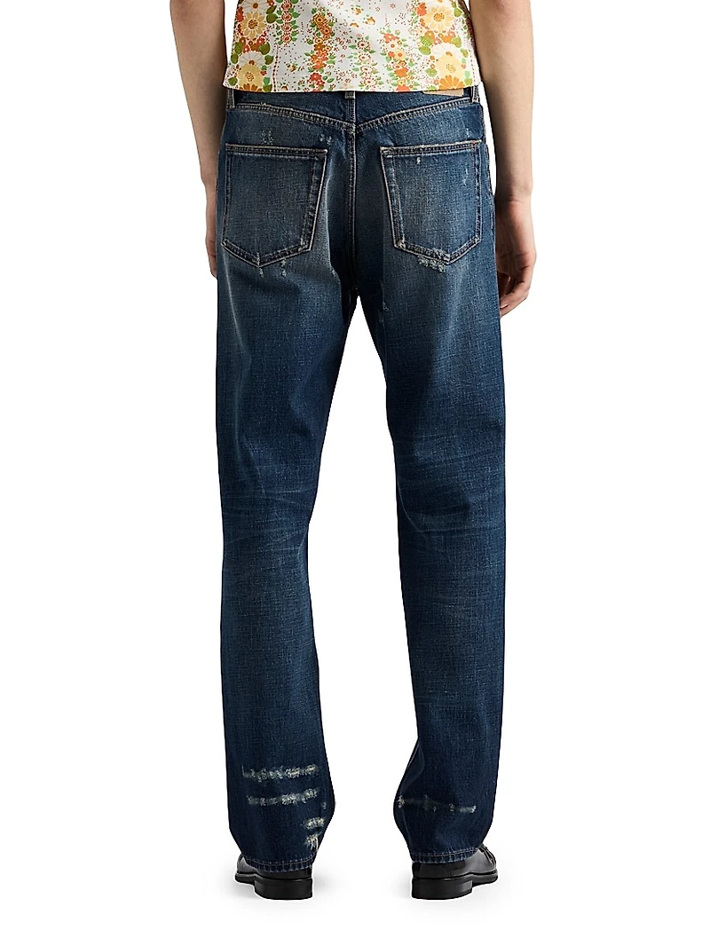 Regular Washed Denim Jeans