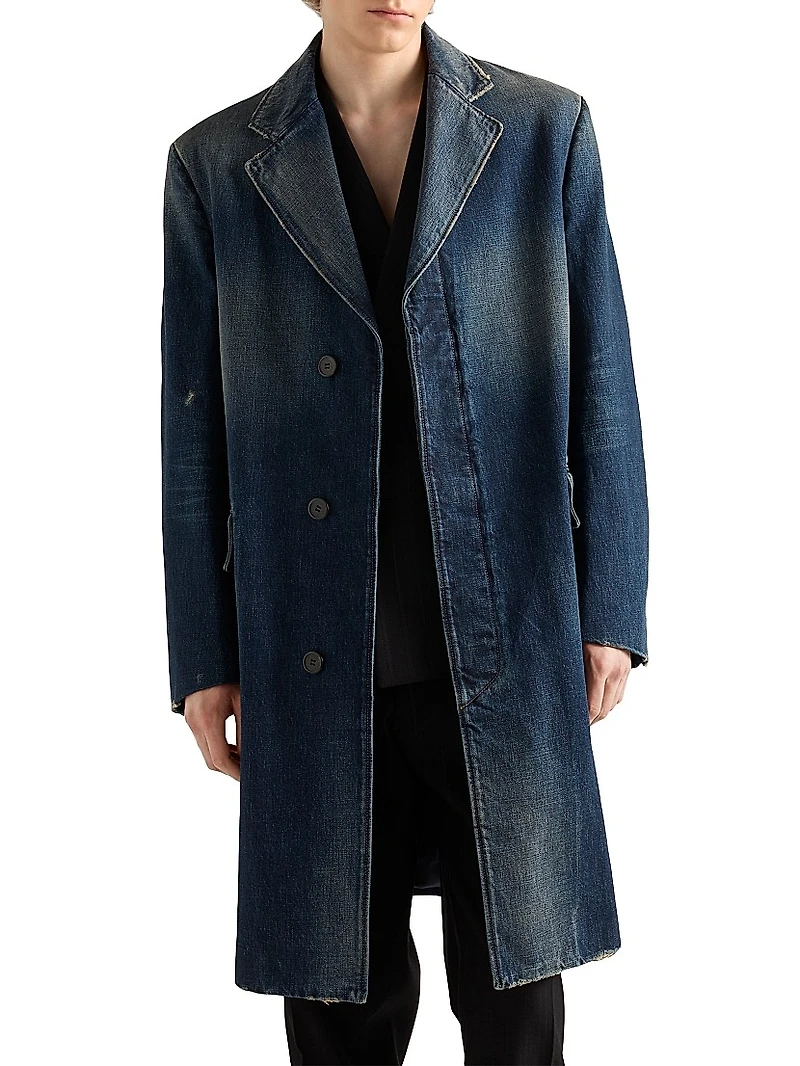 Washed Denim Coat