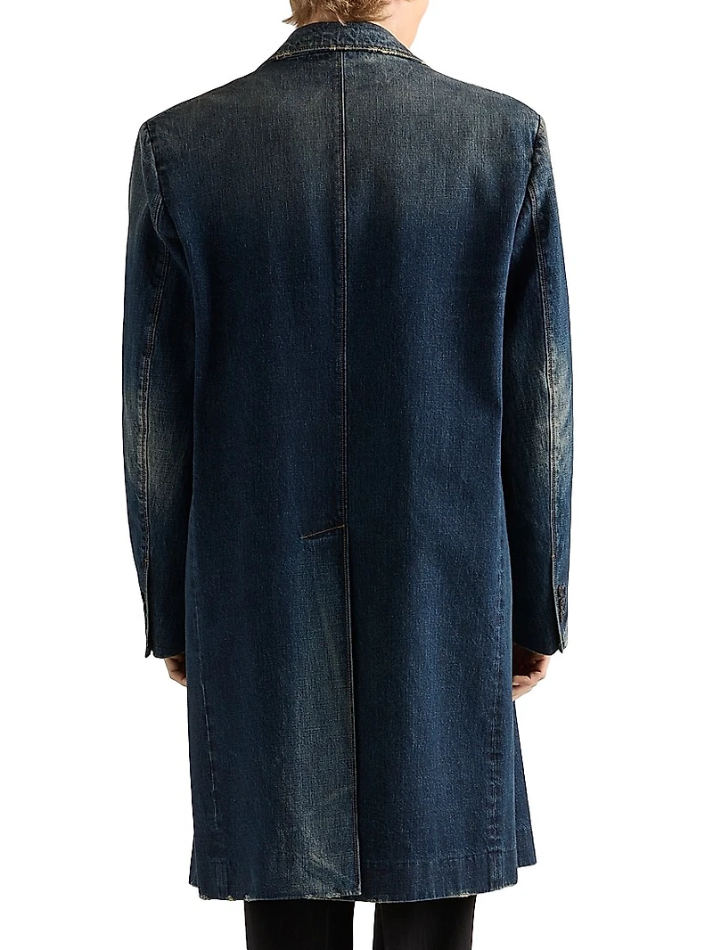 Washed Denim Coat