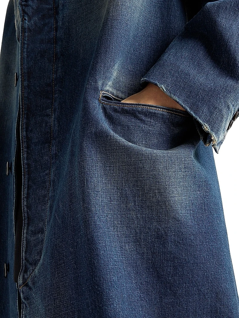 Washed Denim Coat