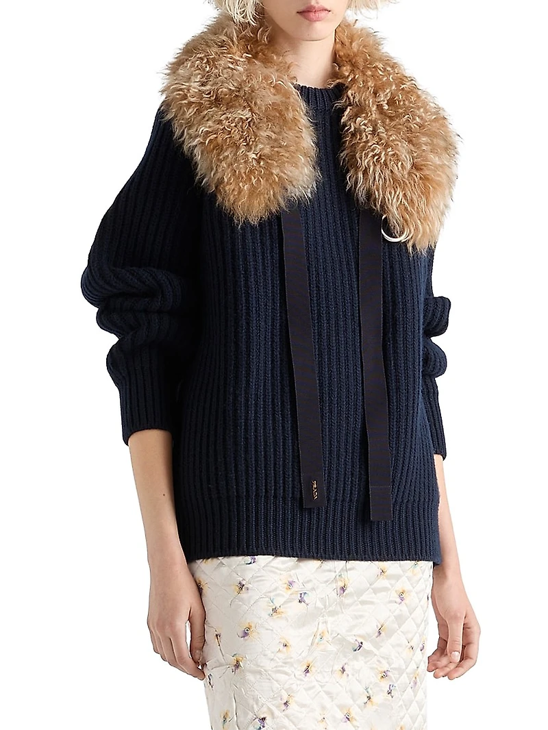 Wool and Cashmere Crew-Neck Sweater