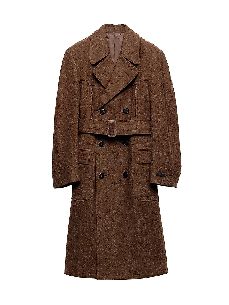 Double-Breasted Wool Coat