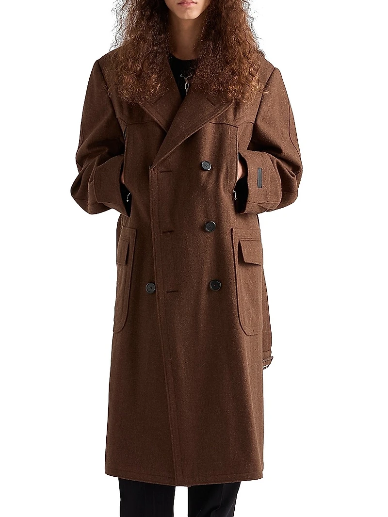 Double-Breasted Wool Coat