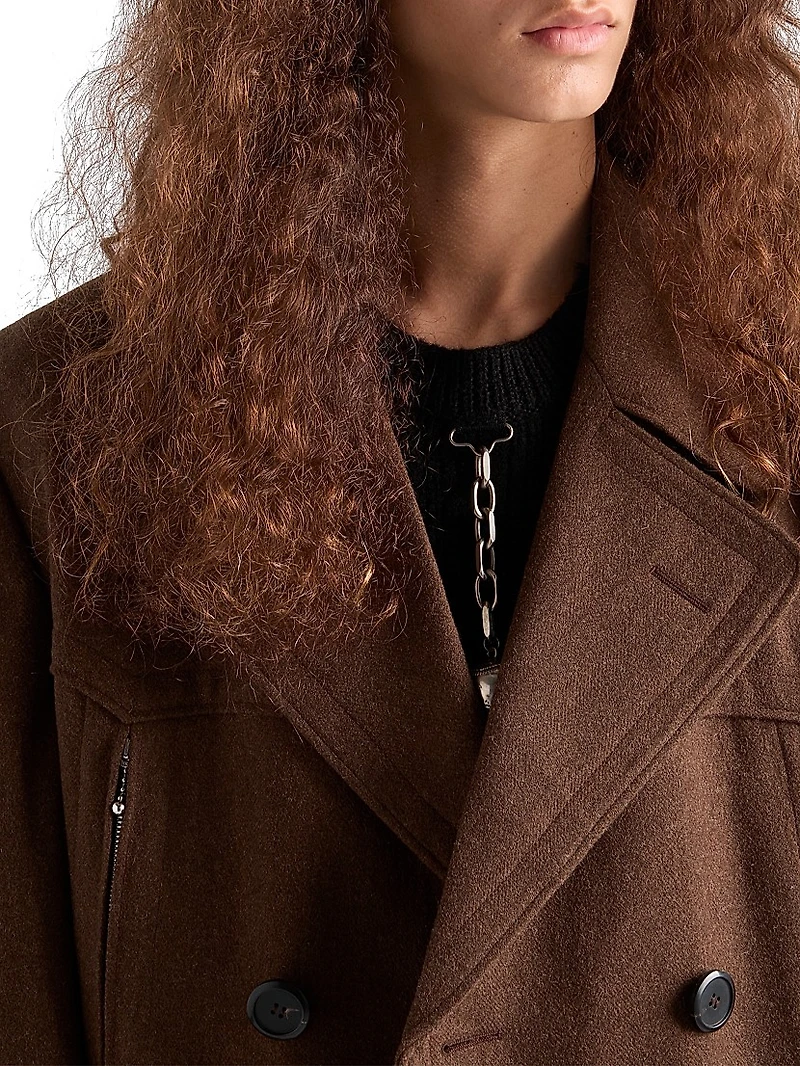 Double-Breasted Wool Coat