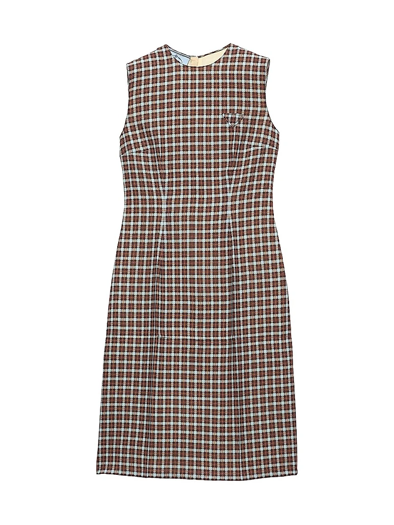 Checked Georgette Dress
