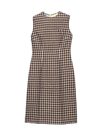 Checked Georgette Dress
