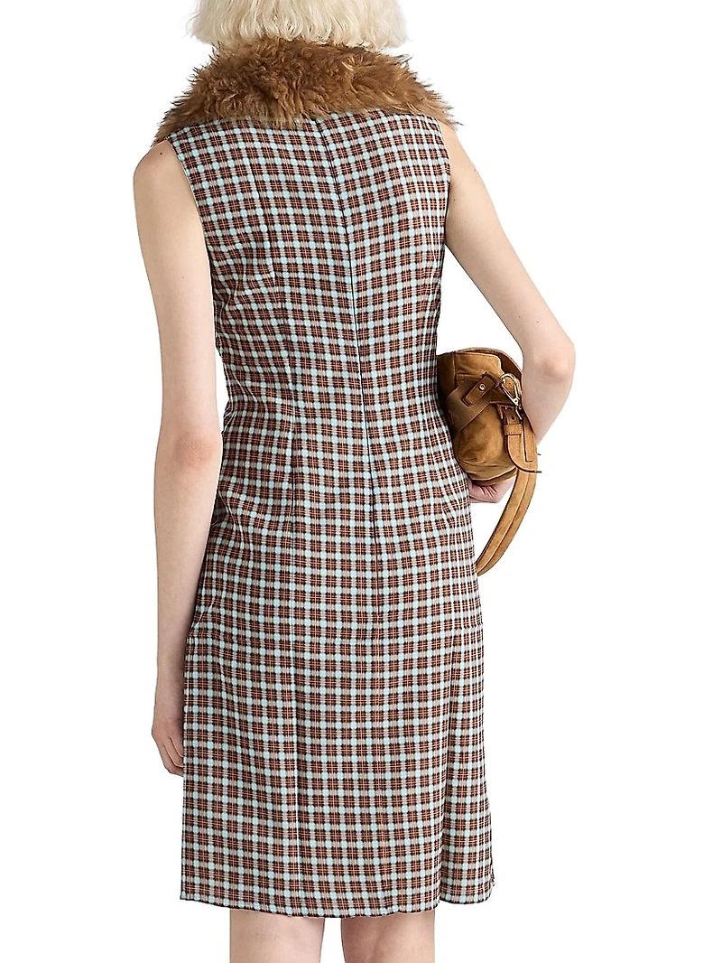 Checked Georgette Dress