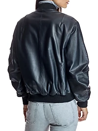 Maximilian Oversized Leather Bomber