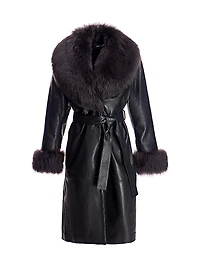 Maximilian Leather Trench Coat
