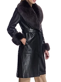Maximilian Leather Trench Coat