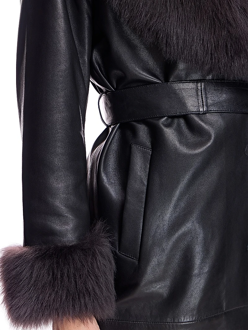 Maximilian Leather Trench Coat