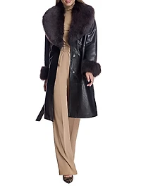Maximilian Leather Trench Coat