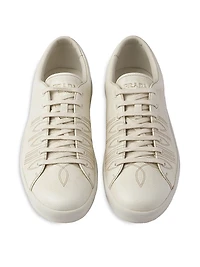 Aged-Effect Leather Sneakers