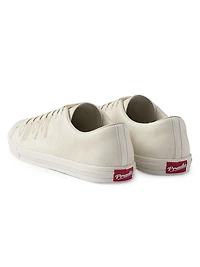 Aged-Effect Leather Sneakers