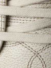 Aged-Effect Leather Sneakers