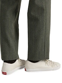 Aged-Effect Leather Sneakers