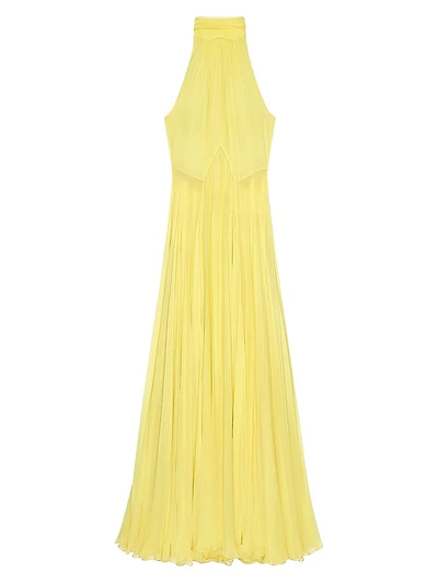 Evening Dress Silk Chiffon with Bow