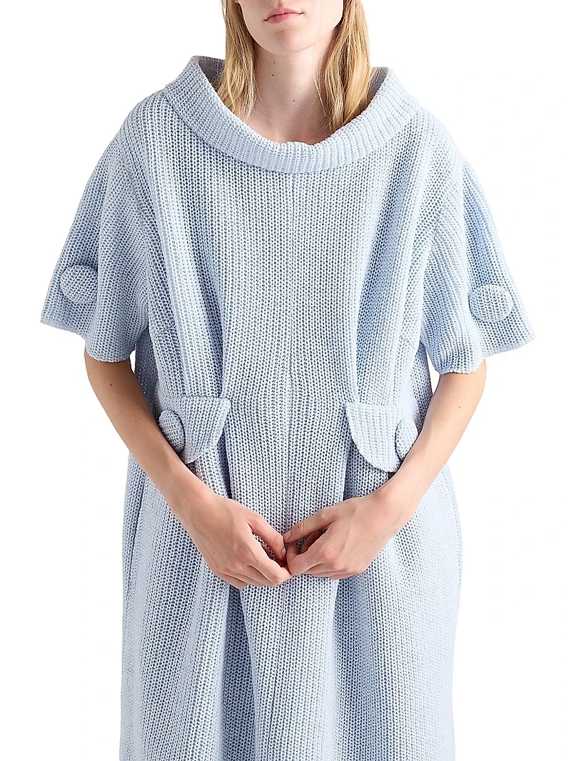 Mouliné Wool Knit Dress