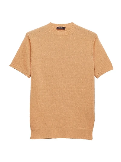 Short-Sleeved Wool and Cashmere Sweater