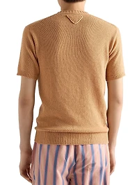 Short-Sleeved Wool and Cashmere Sweater