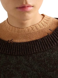Short-Sleeved Wool and Cashmere Sweater