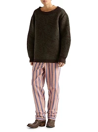 Short-Sleeved Wool and Cashmere Sweater