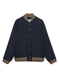 Double Cashmere and Wool Bomber Jacket