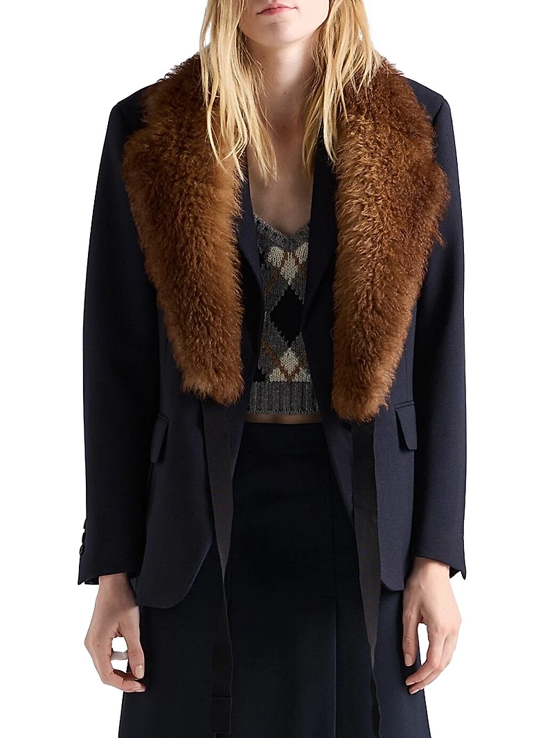 Single-Breasted Rush Stitch Jacket