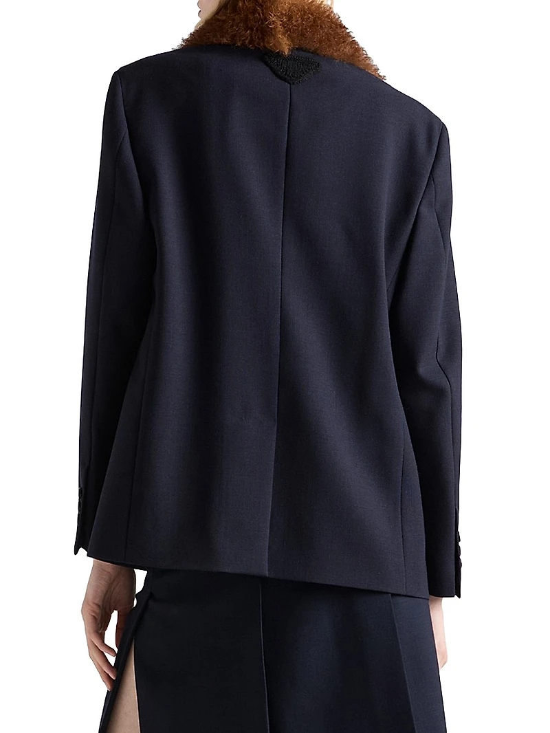 Single-Breasted Rush Stitch Jacket