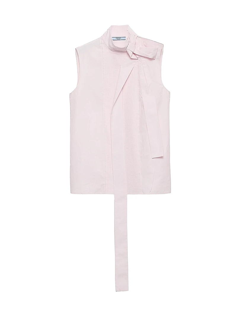 Embroidered Poplin Top