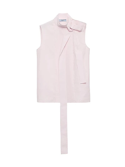 Embroidered Poplin Top