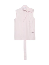 Embroidered Poplin Top
