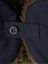 Poplin Trapper Hat with Fleece Lining