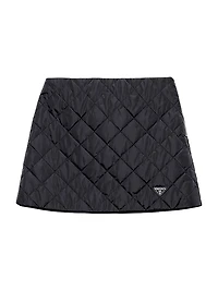 Lightweight Quilted Re-Nylon Miniskirt