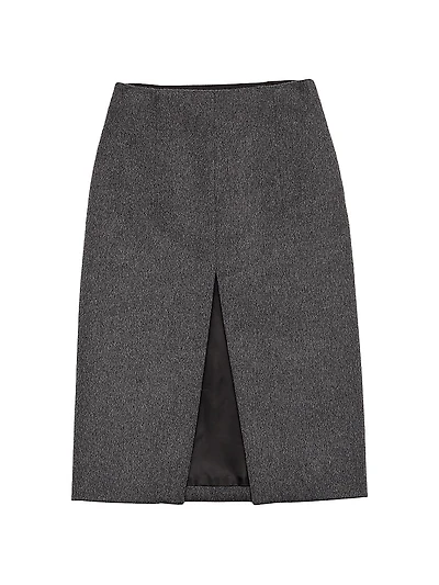 Loden Fabric Pencil Skirt