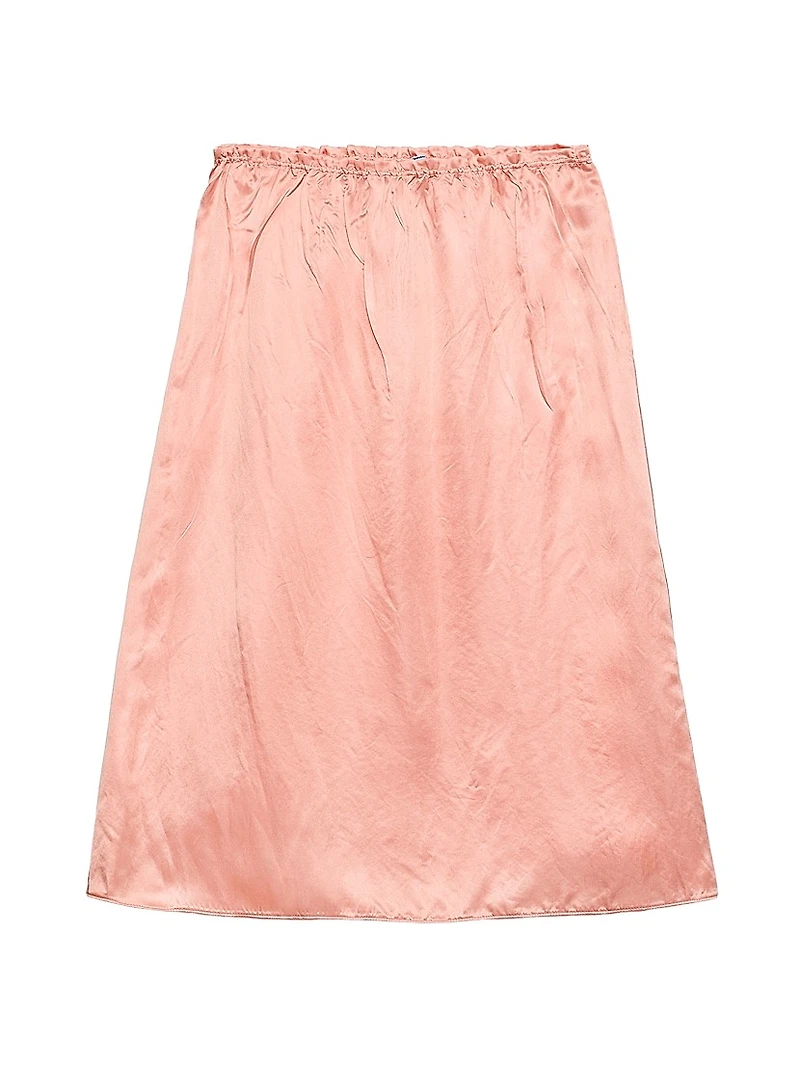 Washed Satin Skirt