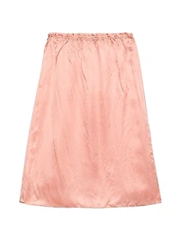 Washed Satin Skirt
