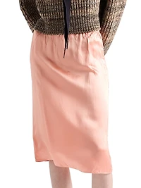 Washed Satin Skirt