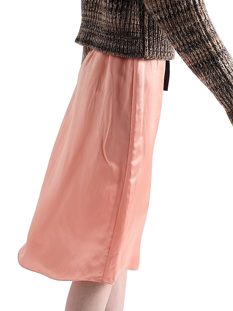 Washed Satin Skirt